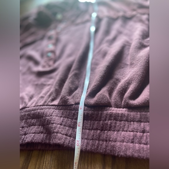 Free People Movement Windy Meadow Maroon/Burgundy Cropped Hoodie Sz Small - Picture 11 of 15